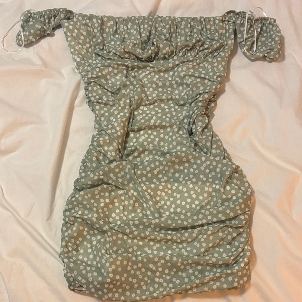 Princess Polly Green Floral Mini Dress